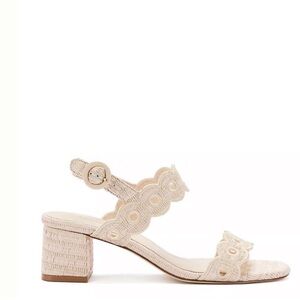 NEW Anthropologie Larroude Beige Heeled Sandals $315 retail
